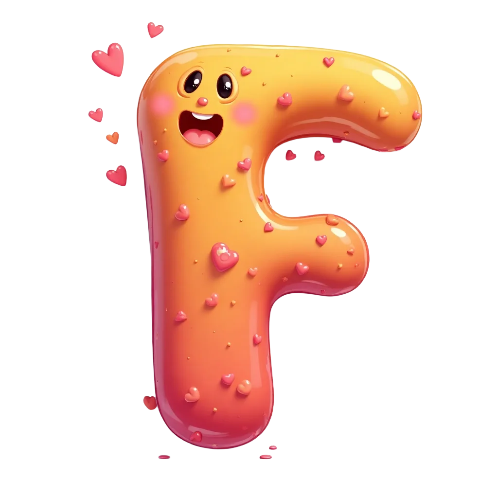 Cute and Colorful Letter F